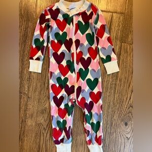Hanna Anderson 2T PJ Hearts EUC